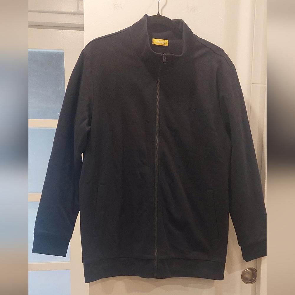Jeep Men's Black Zip-Up Sweater
